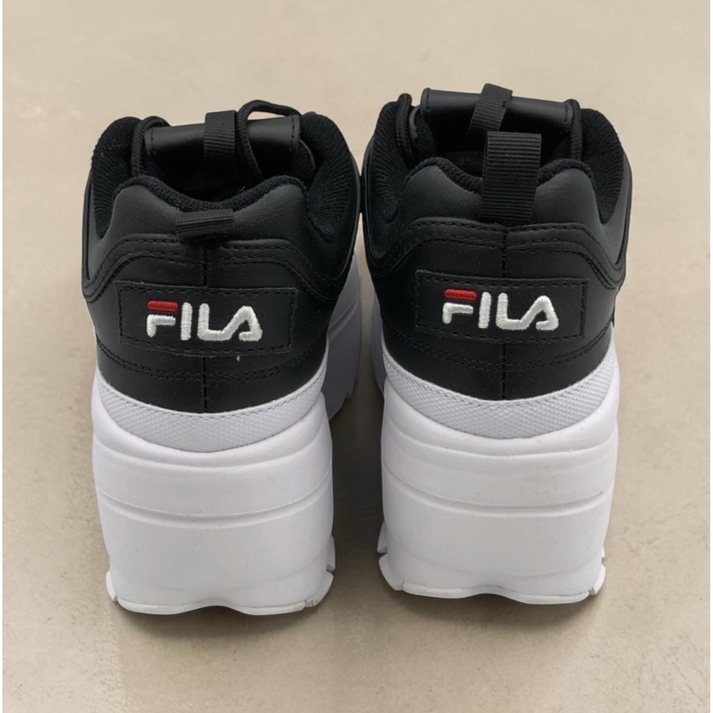 FILA Disruptor II Premium Platform Sneakers Black White sz 6.5 Chunky Shoes NEW - Picture 6 of 16